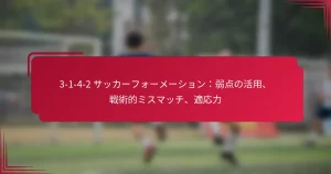 Read more about the article 3-1-4-2 サッカーフォーメーション：弱点の活用、戦術的ミスマッチ、適応力