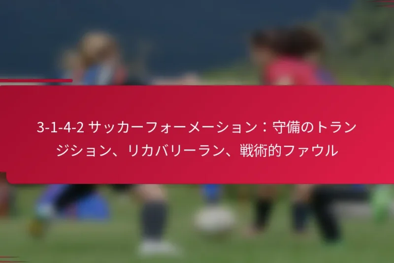 3-1-4-2 サッカーフォーメーション：守備のトランジション、リカバリーラン、戦術的ファウル